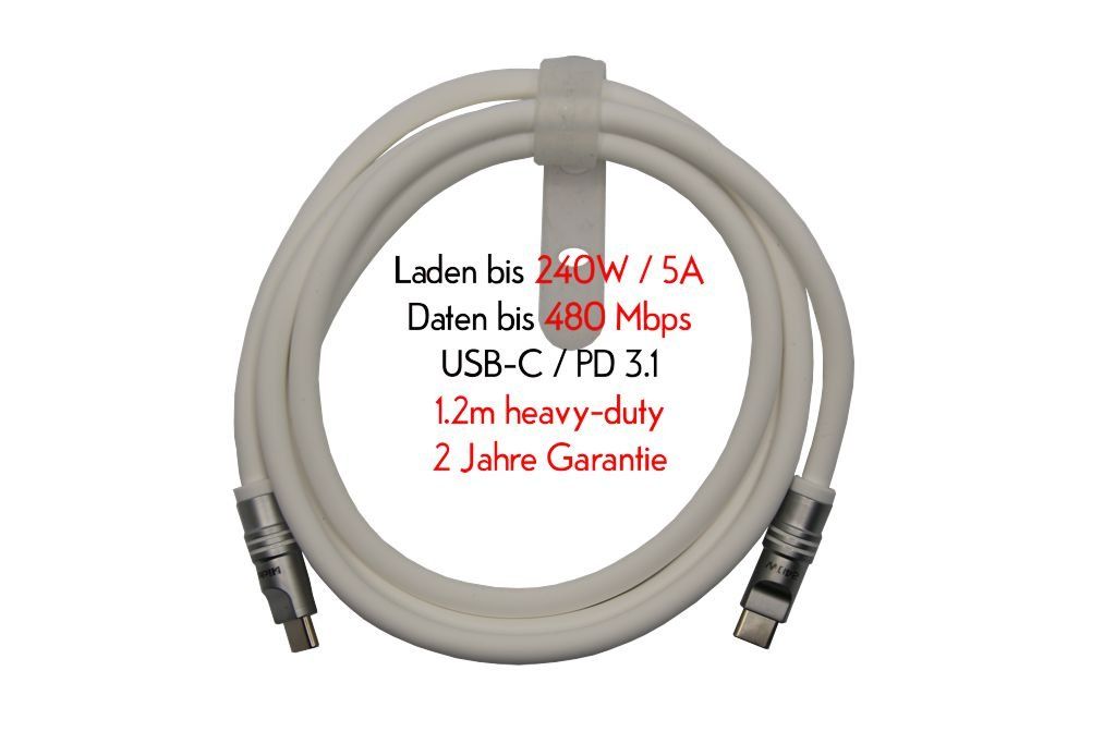 Cavi: USB-C Schnelladekabel + Datenfunktion 1,2m, Silikon, Neuware – Nuovo e nell'imballaggio originale da Gampelen venduto da schlosz_alexander