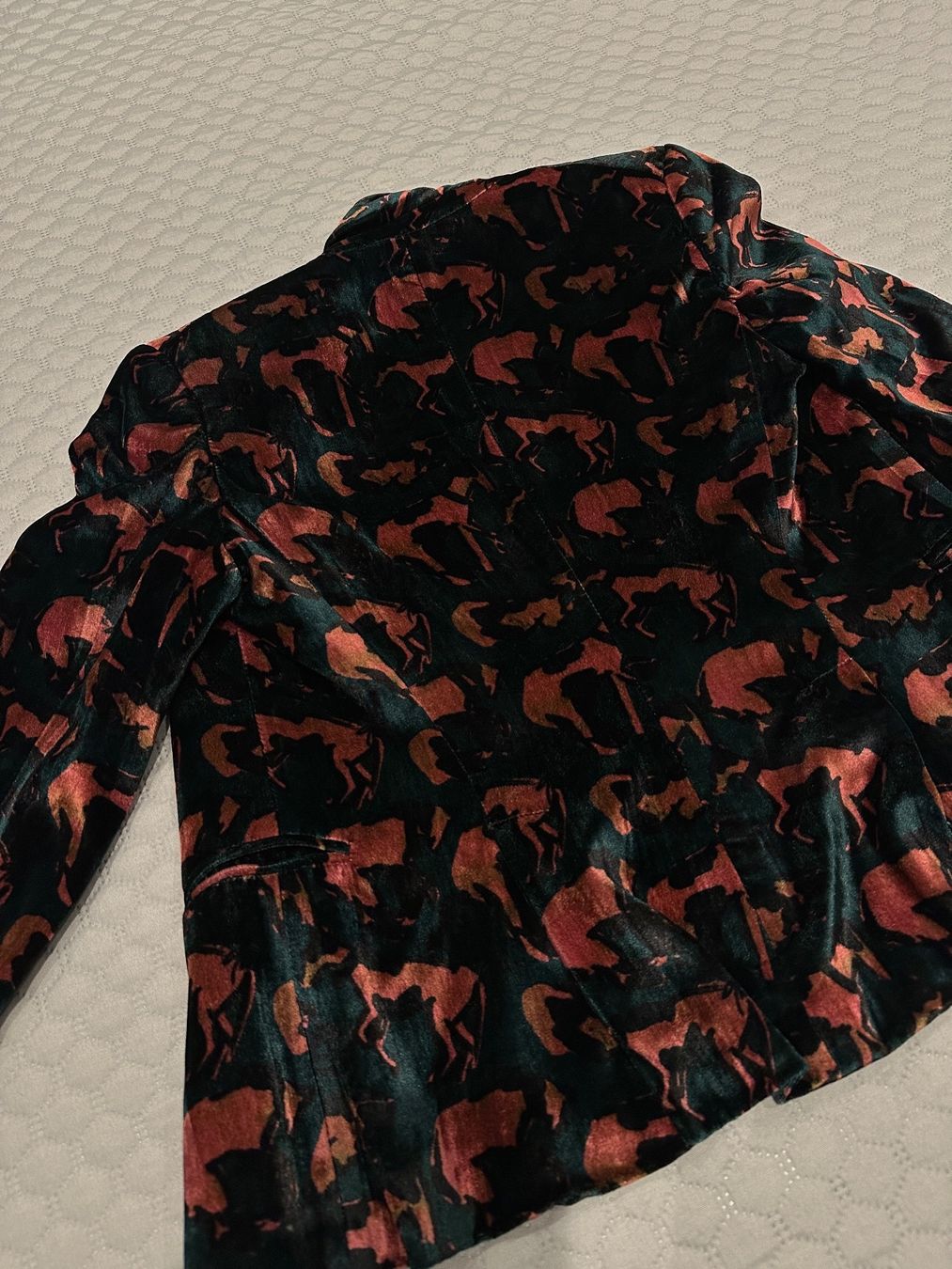 Giacche: Samtblazer Gr. 42 Rot Grün Muster Jacke Herbst – Nuovo (secondo la descrizione) da Ruggell venduto da sam_ly9m 2
