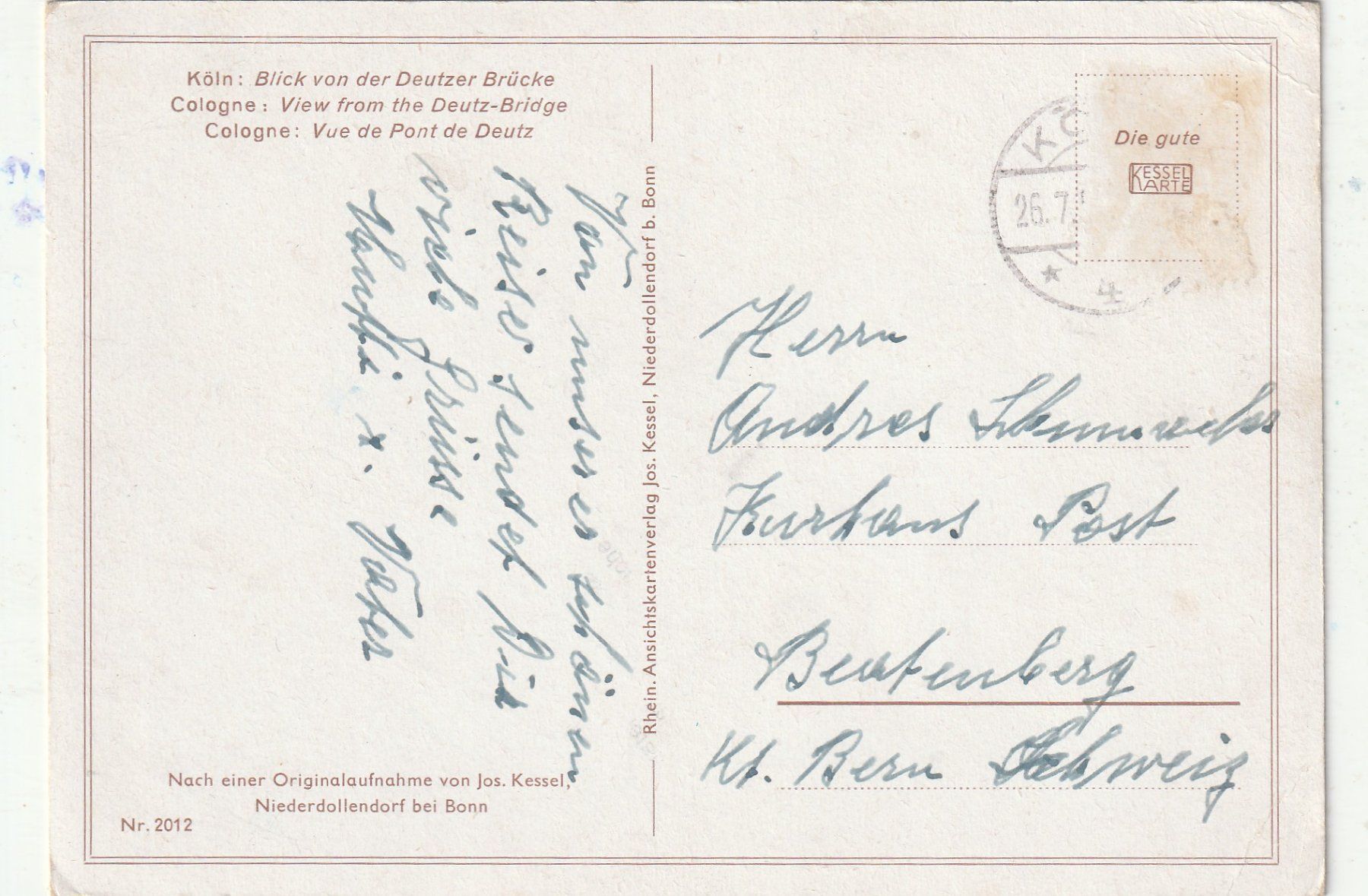 Cartoline postali: Kölner Dom - Schiff – Usato da Lumbrein venduto da made02 1