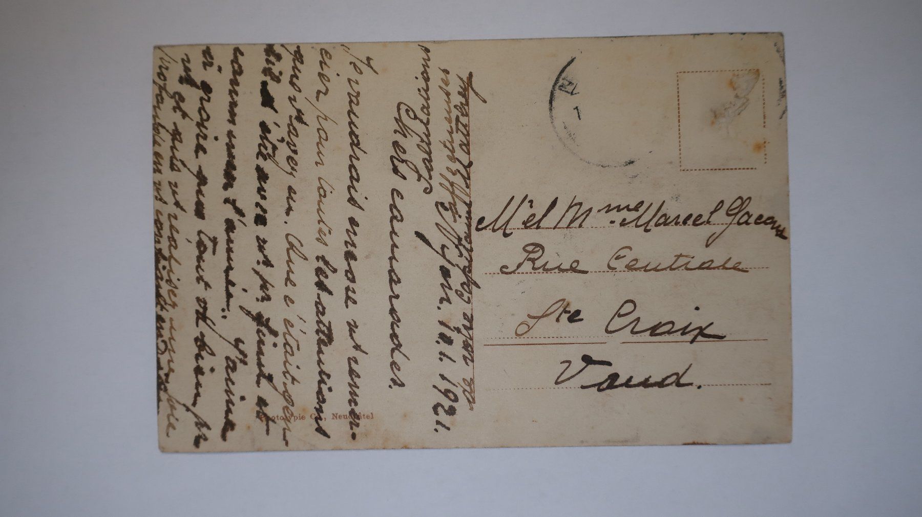 Cartoline postali: Nyon Vue générale et MT. Blanc – Usato da Cormoret venduto da Pascalll2001 2