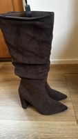 Damenstiefel braun Wildlederoptik New Yorker