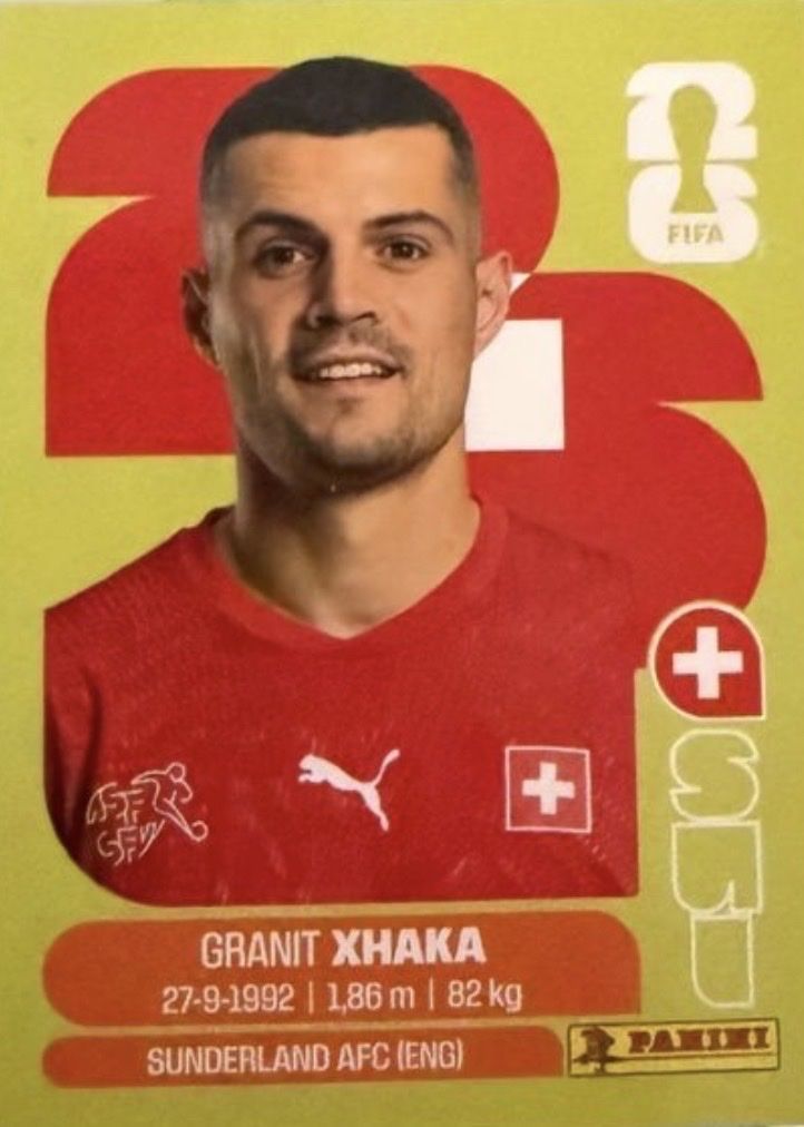 Panini Carte collezionabili: Granit Xhaka SUI 9 Panini FIFA – Nuovo e nell'imballaggio originale da Le Mouret venduto da eri_z9l6