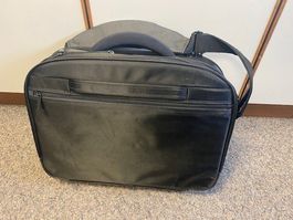 Schwarze Businesstasche, Trolley, Rucksack 3-in-1
