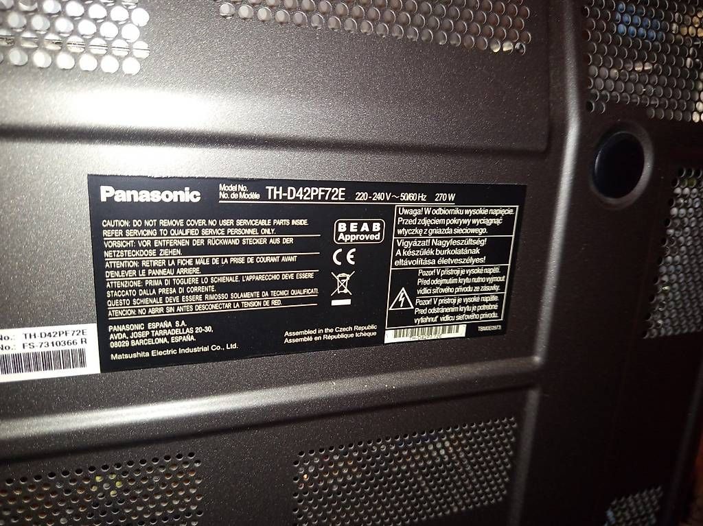 Televisori: Panasonic Viera TH-42PF72E 42" Plasma TV – Usato da Bleienbach venduto da oem_laptop_parts 1