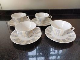 4 Bavaria Kaffeetassen Winterling vintage
