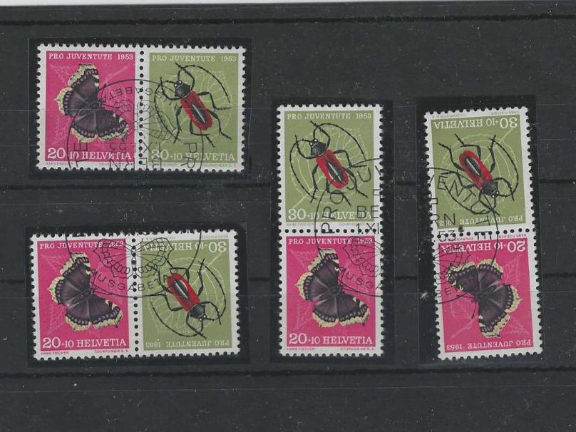 Alle Briefmarken: CH PRO JUVENTUTE 1953 ET GEST. – Gebraucht aus Dintikon von bonita099