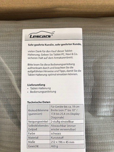 Supporti a parete: Tablet-Halterung fürs Armaturenbrett – Nuovo (secondo la descrizione) da Otelfingen venduto da Jupi07 7