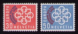 1959_349+50_EUROPA_Verschlungene Ringe+Quadrate +ZUDRUCK !**