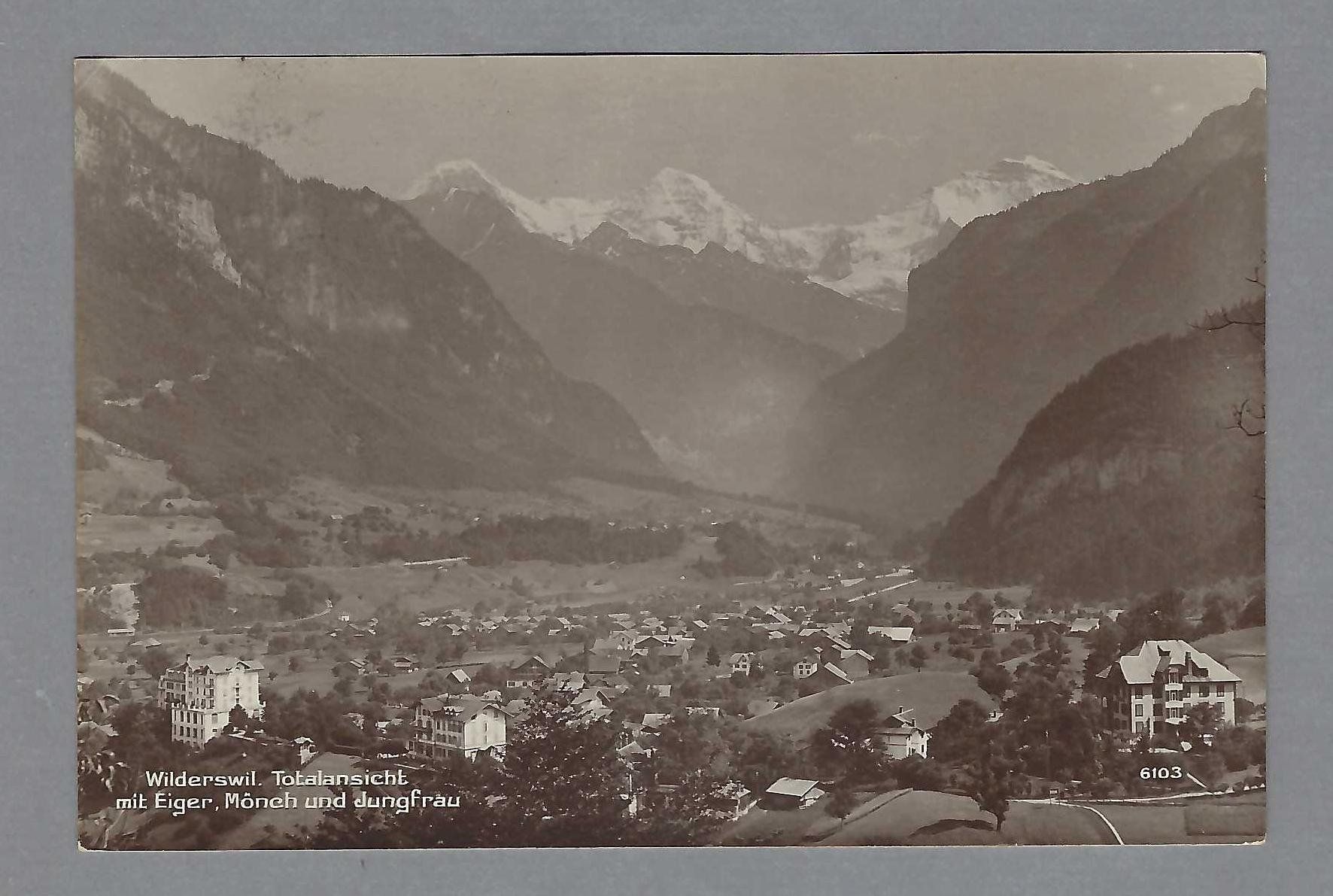 Cartoline postali: 1924, WILDERSWIL, BAHN-0 – Usato da Pura venduto da ulisse1957