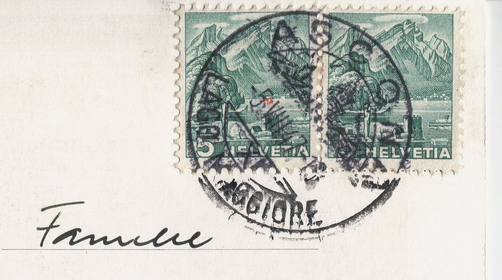 Cartoline postali: Ascona Pensione Castello 1947 – Usato da coglio venduto da Tascia1 1
