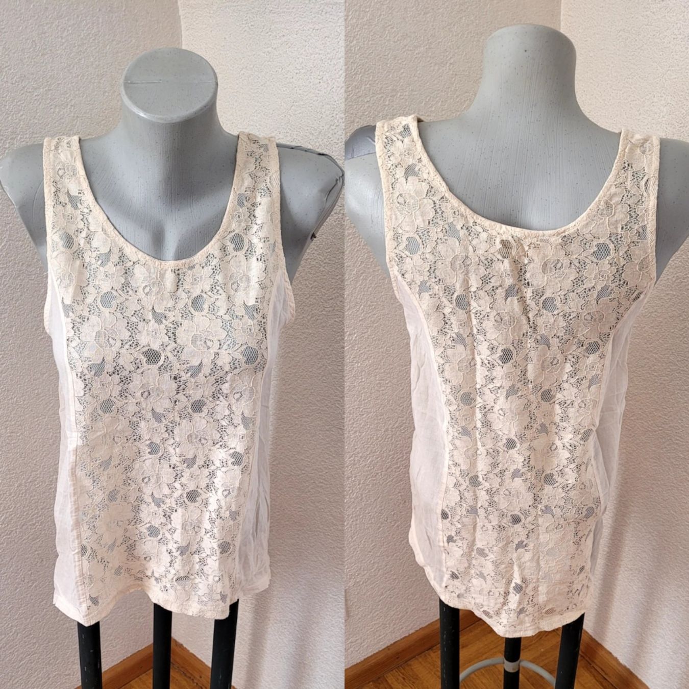 Pieces Tops: Herziges Top ca. Gr. S von Pieces mit Spitze – Gebraucht aus Füllinsdorf von Sunnebliemli7 3