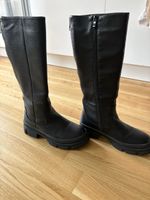 Damen Stiefel schwarz mit Reissverschluss Grösse 38