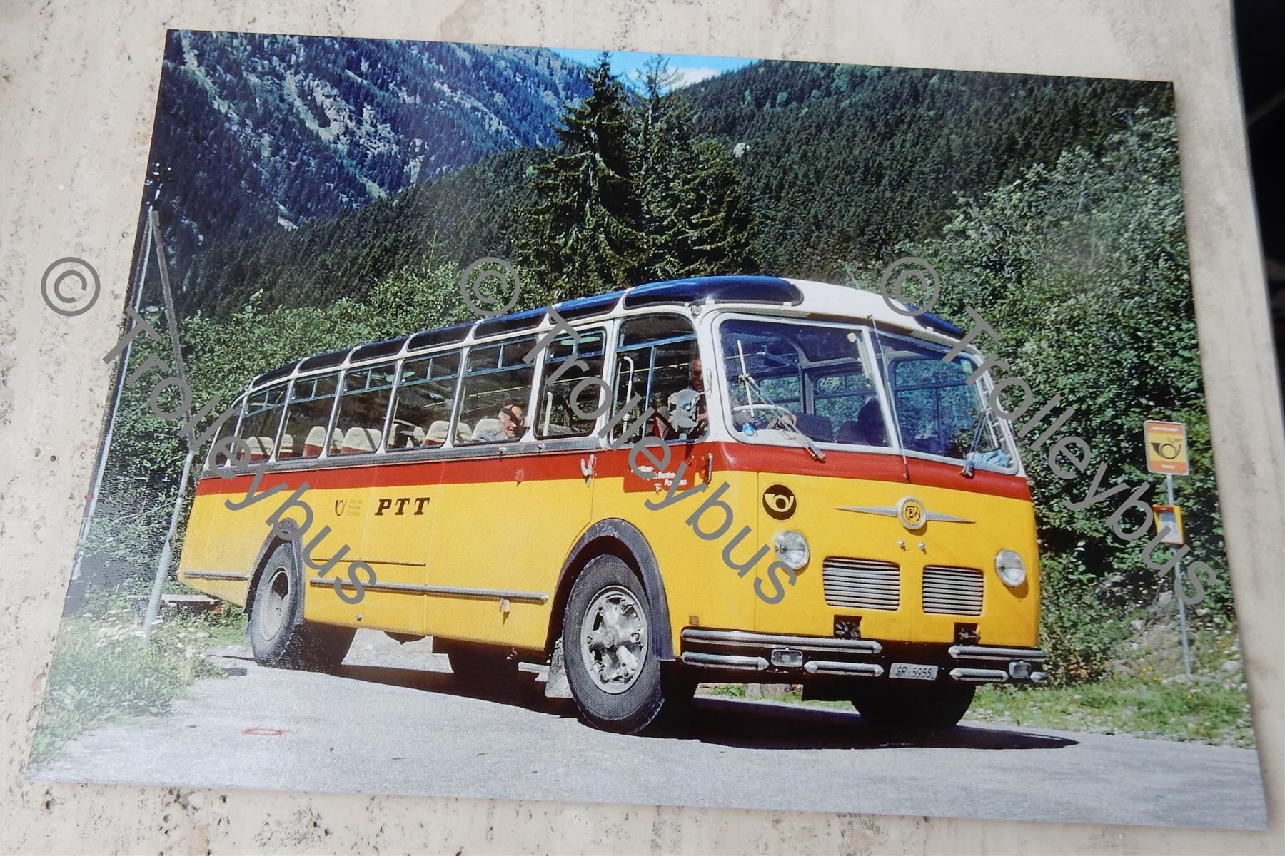 Cartoline postali: Postauto Postkarte FBW Alpenwagen                   BTM005b – Nuovo (secondo la descrizione) da Bottmingen venduto da Trolleybus
