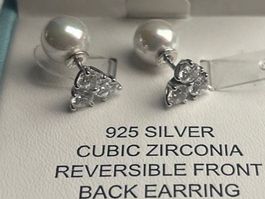 Rachel Zoe 2-in-1 Ohrringe Silber 925 mit Perle & Zirkonia