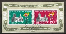 CHW35 -  Bloc Lausanne obl. schweiz. museum 4.8.1955