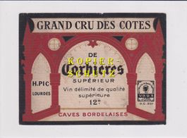 Etikette für Wein - Grand Cru des Côtes de Corbières /bd