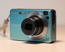 Sony DSC-W120 Digitalkamera – Blau - Topzustand