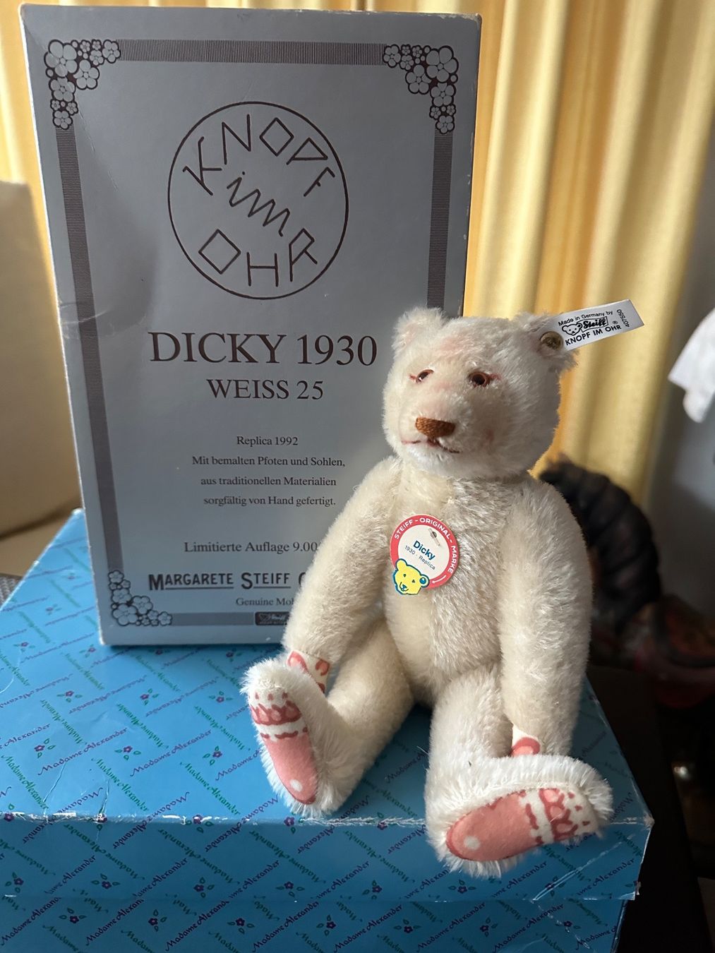 Steiff Giocattoli: Steiff Bär DICKY – Nuovo e nell'imballaggio originale da Mumpf venduto da A_B_E 1