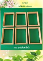 Bilderrahmen 9er-Set, Buche, naturbelassen mit Bild-Rückwand