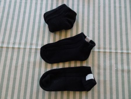 2 Paar schwarze Sneaker Socken für Gr. 35-38 - 225253