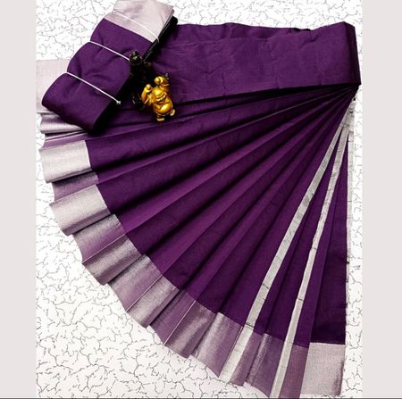 Fancy Silk Cotton Saree - Indischer traditioneller Bekleidun