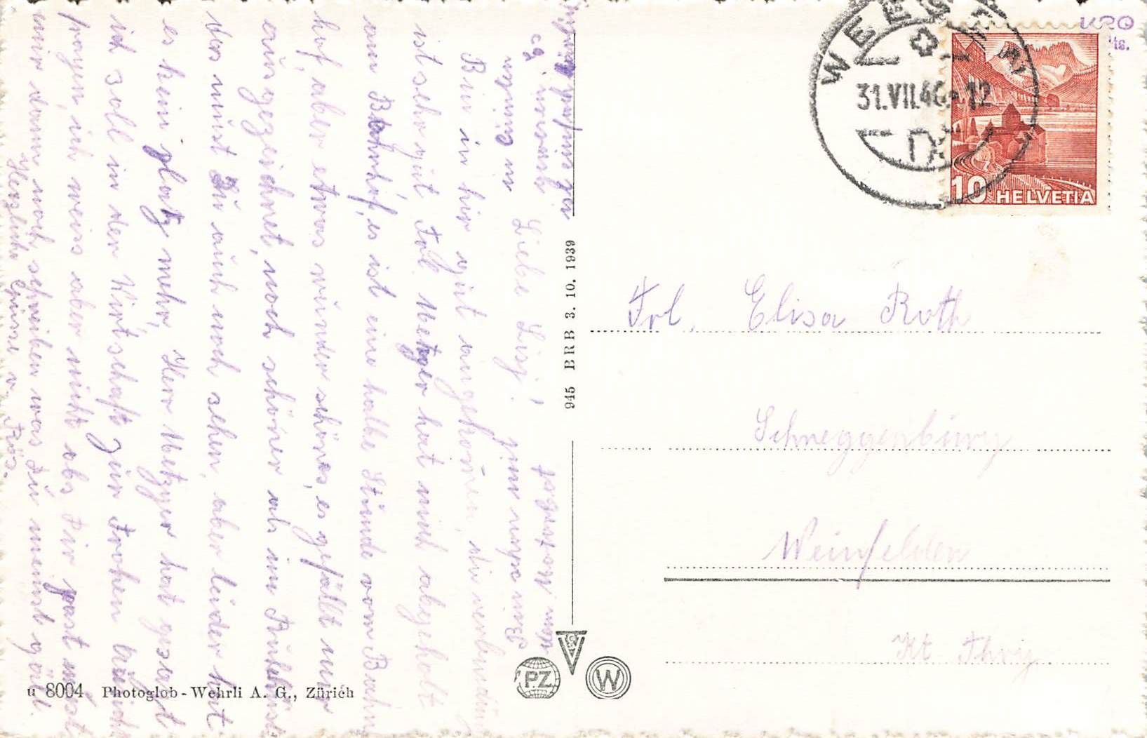 Cartoline postali: Weesen mit leistkamm – Usato da Biasca venduto da Blenio71 1