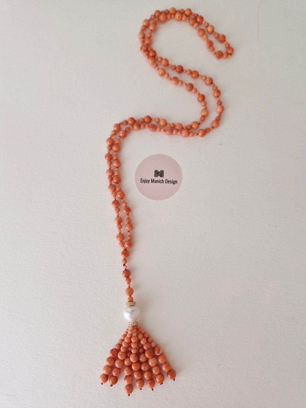 Catenine: Korallenkette mit schöner Quaste – Nuovo e nell'imballaggio originale da Muenchen venduto da enjoymunichdesign 6