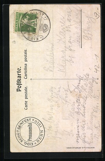 Cartoline postali: Bern, Eidgenössisches Schützenfest 191 – Usato da Berlin venduto da bartko-reher 1