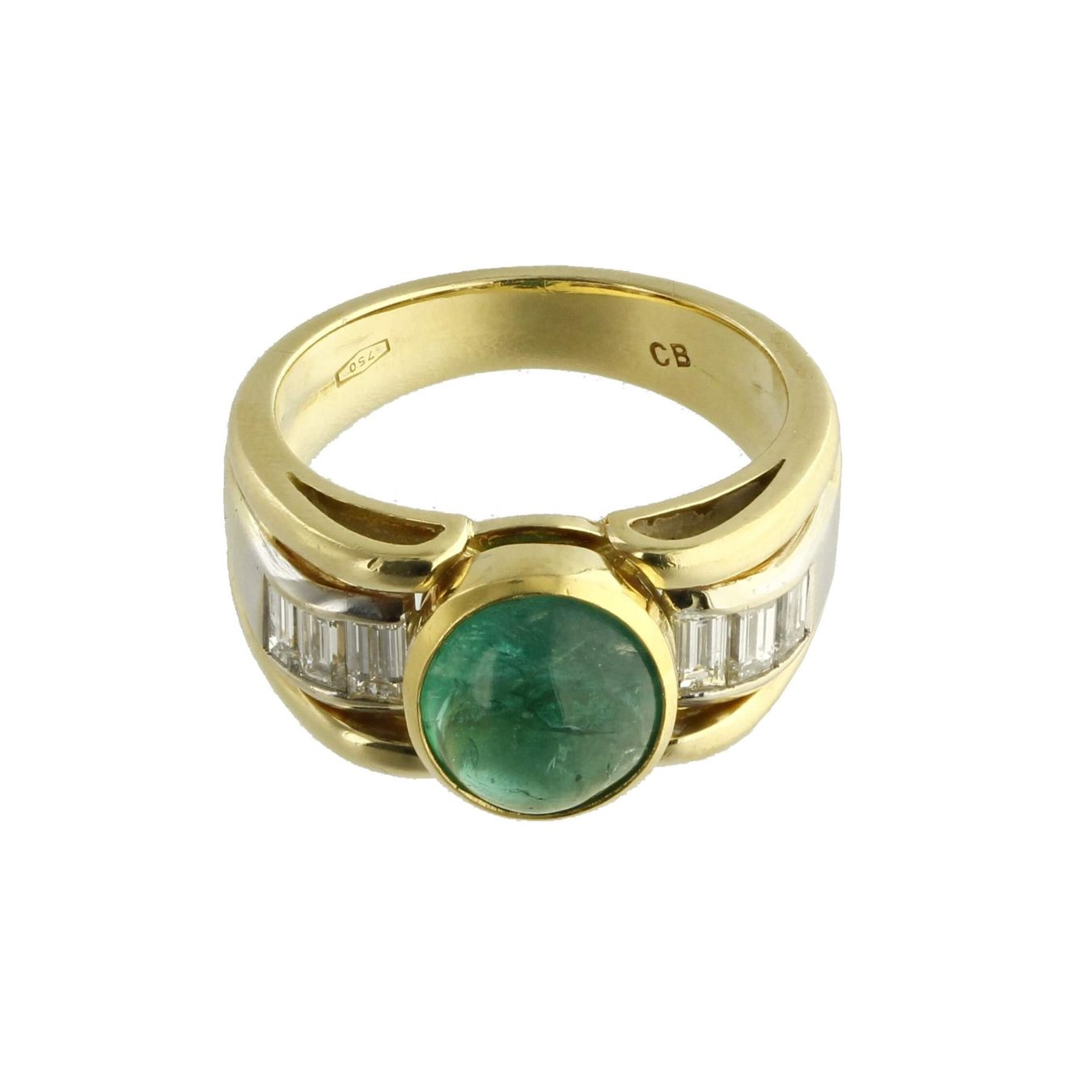 Bucherer Anelli: Smaragd Diamant Ring, Bucherer – Usato da Zürich venduto da Vintage-Jewellery 2
