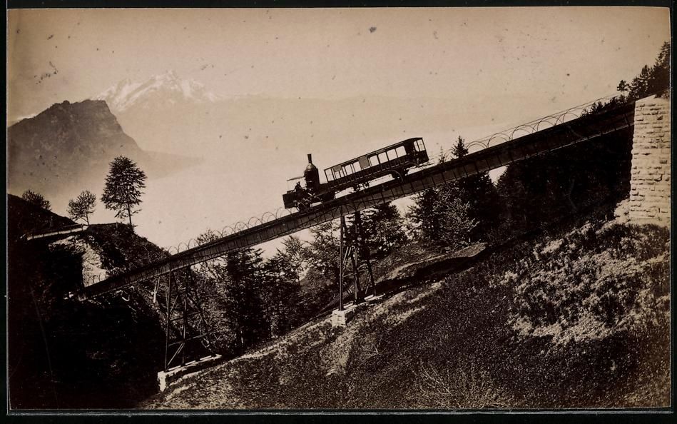 Fotografie & Manifesti: Fotografie Abfahrt der Rigi Bahn – Usato da Berlin venduto da bartko-reher