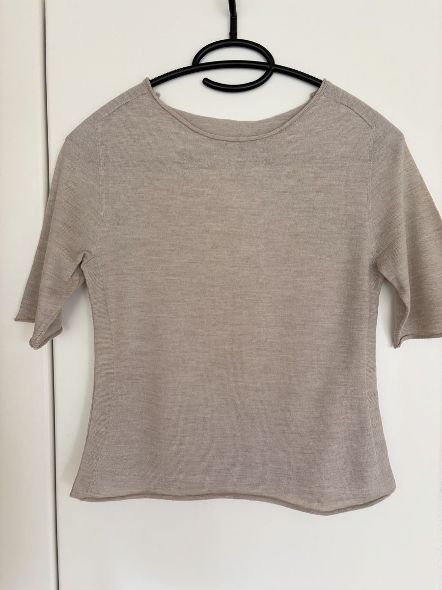 Pulls & Sweat-shirts: Damen Pullover 100% Wolle beige kurzarm Gr.S – D'occasion à Wädenswil par Iana32