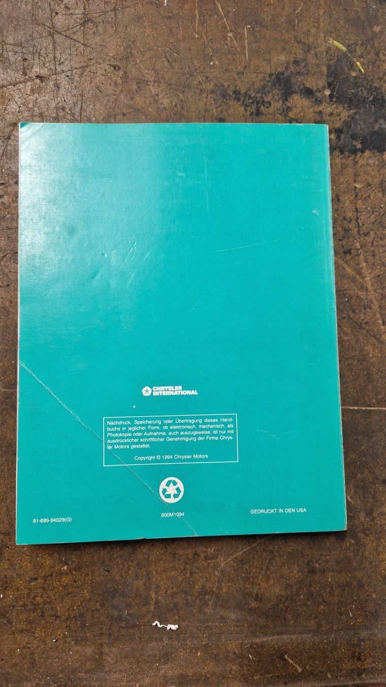 Bücher: Reparaturhandbuch: Chrysler International – Gebraucht aus Zürich von jhkag 2