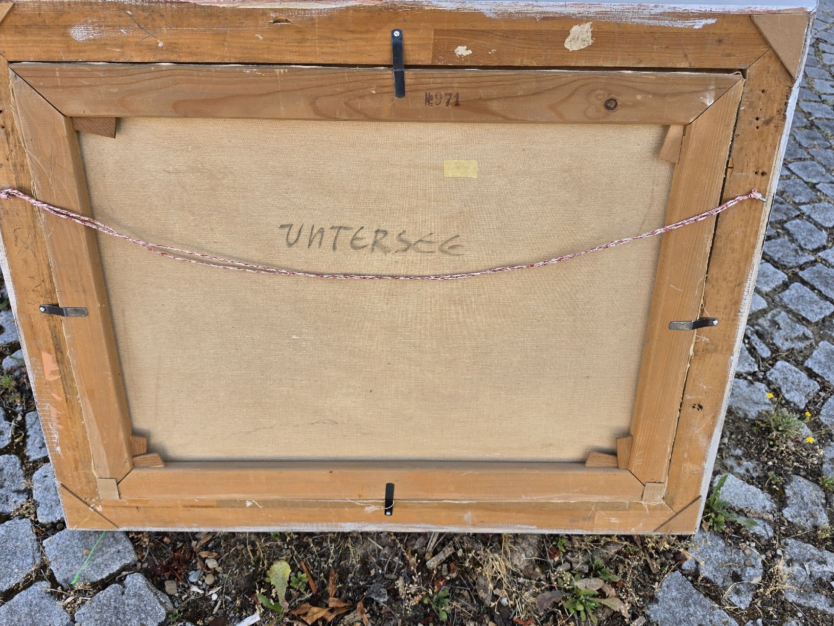 Gemälde: Gemälde Untersee Landschaft mit Booten im Rahmen – Gebraucht aus Mettlen von elios0888 5