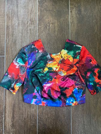 H&M 💜 blouse colorée à noeuds au dos NEW! XS