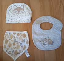 Baby-Lätzchen & -Mütze Fuchs NEUWERTIG