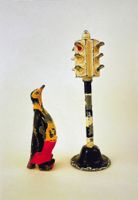 Poster print - penguin & traffic light