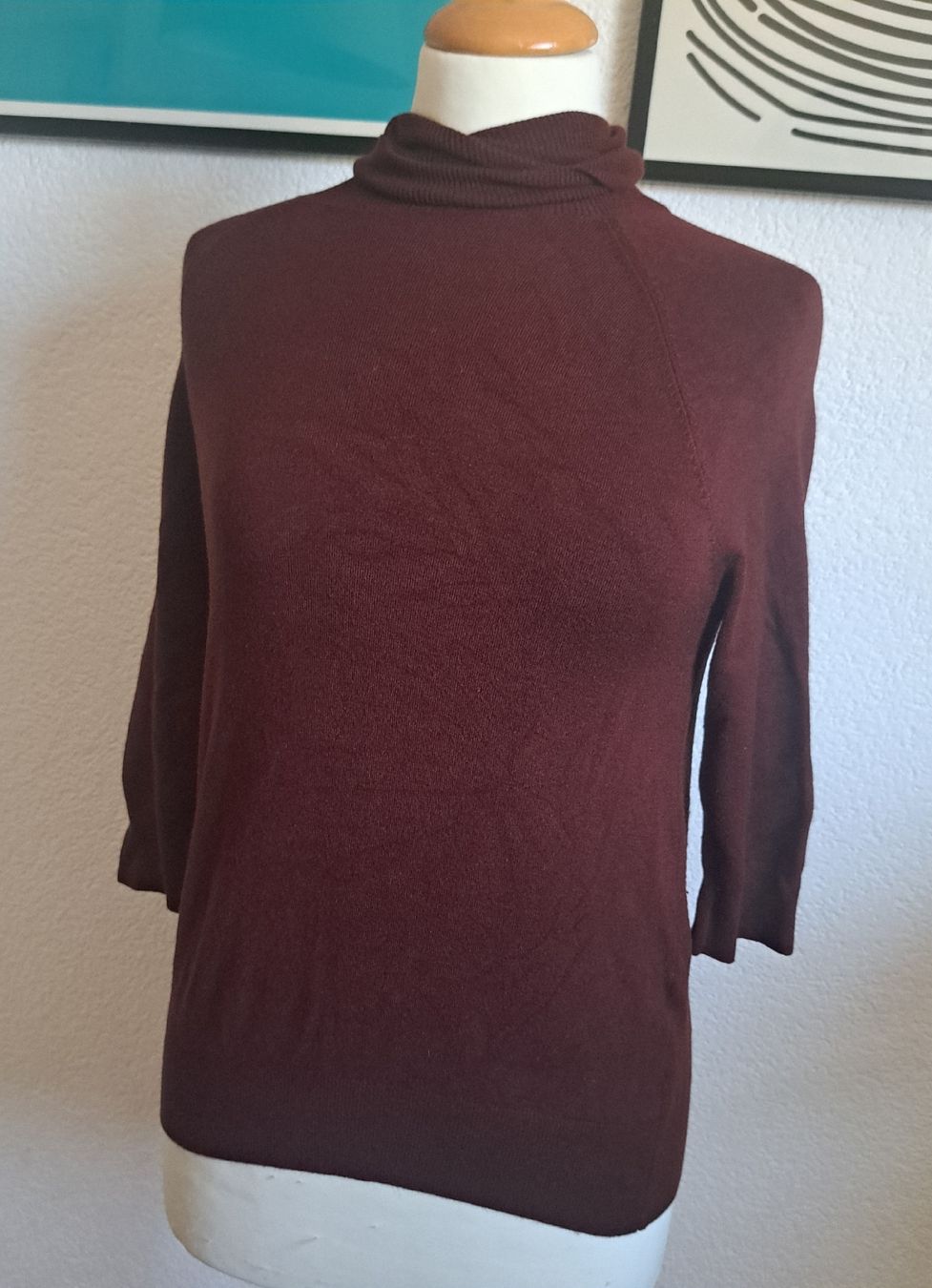Zara Maglioni & Felpe: Rolli Pullover Weinrot 3/4 Aermel Grösse S Zara  – Usato da Kriegstetten venduto da Jakasi
