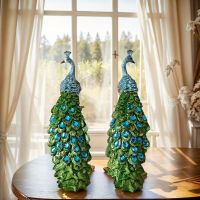 2 Pfau Deko Figur 🦚 exklusiv