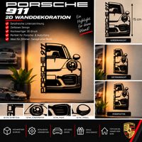 🏎️ Porsche 911 – 2D Wanddekoration
