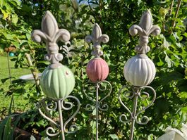 Gartenstecker Keramik bunt 80cm