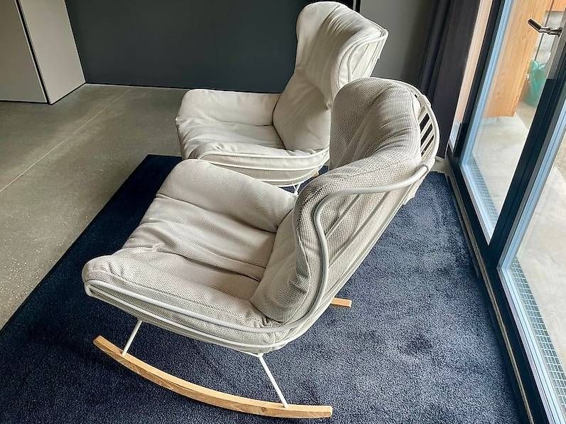 Poltrone: 2 Stück Schaukelstühle für den Garten oder Wohnzimmer – Nuovo (secondo la descrizione) da Rohrbachgraben venduto da Ebron 1