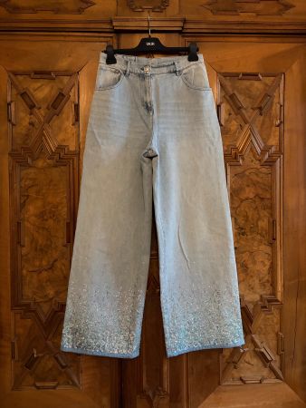 High-Waist  +  weitem Bein Jeans   Größe 40 DE