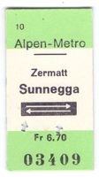 Billette Zermatt - Sunnegga Alpen Metro
