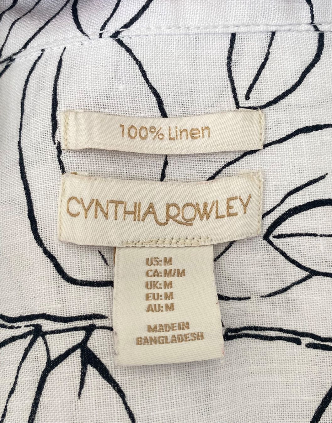 Camicette: Cynthia Rowley Leinenbluse Grösse M – Usato da Oberwil BL venduto da Leni-Mischi 3