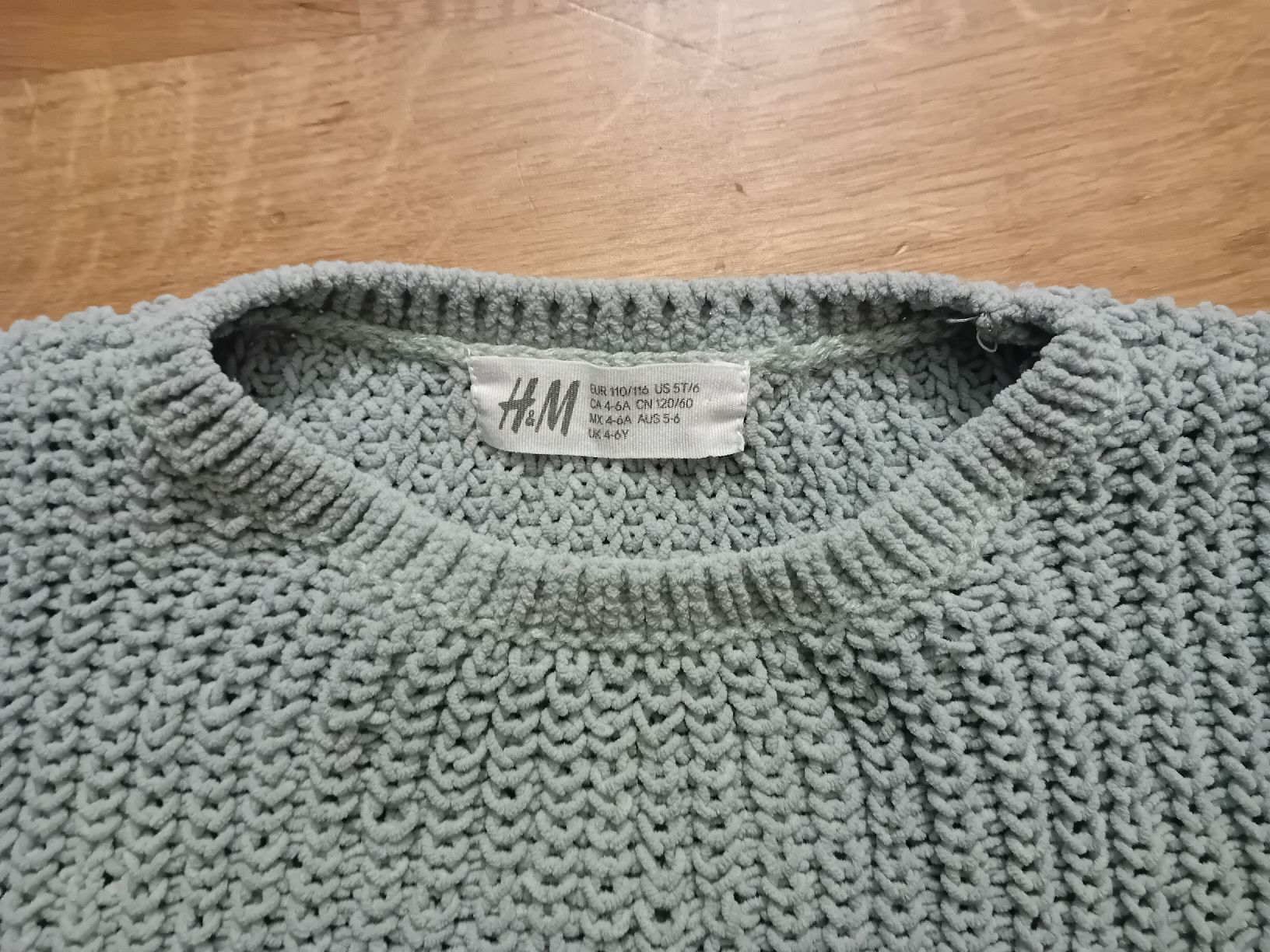 H&M Maglioni & Felpe: H&M Kinder Pullover grob gestrickt hellgrün Grösse 110 – Usato da Dübendorf venduto da kse_h8fd 1