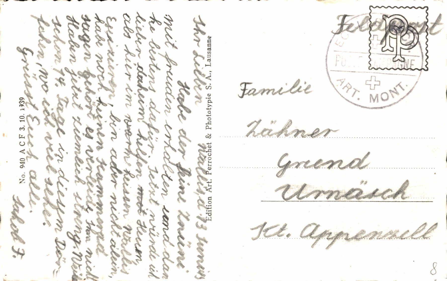Cartoline postali: Liddes, les Maisons Blanches et la pointe de Mérignier – Usato da Bronschhofen venduto da Astore 1