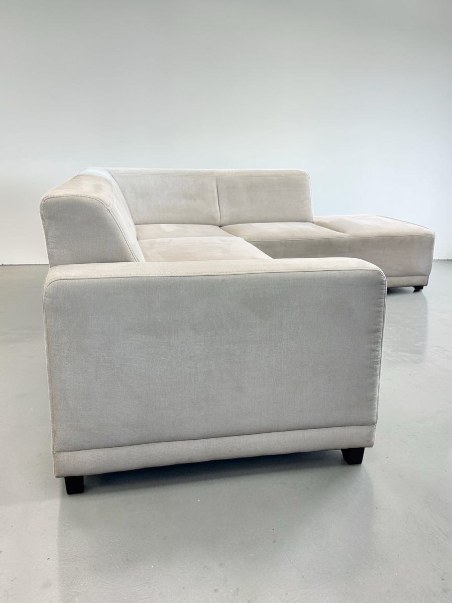 Divani: Ecksofa Creme-Silber aus Alcantara – Usato da Bachenbülach venduto da Sofalab.swiss 7