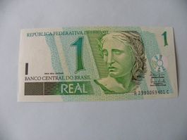 Brasilien 1 Real Banknote - Seltenes Sammlerstück! Neu