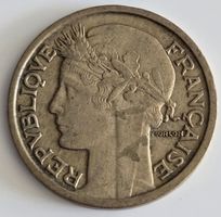 Frankreich Münze 1 Franc 1936 Morlon Design