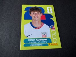 Panini Sticker FIFA Fussball WM 2026 Brenden Aaronson USA 17